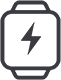 Watch with charging sign